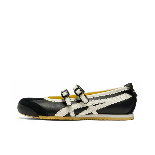 Onitsuka Tiger Slip Resistant, Breathable, Lightweight Low Top Casual Shoes Women
s Black White