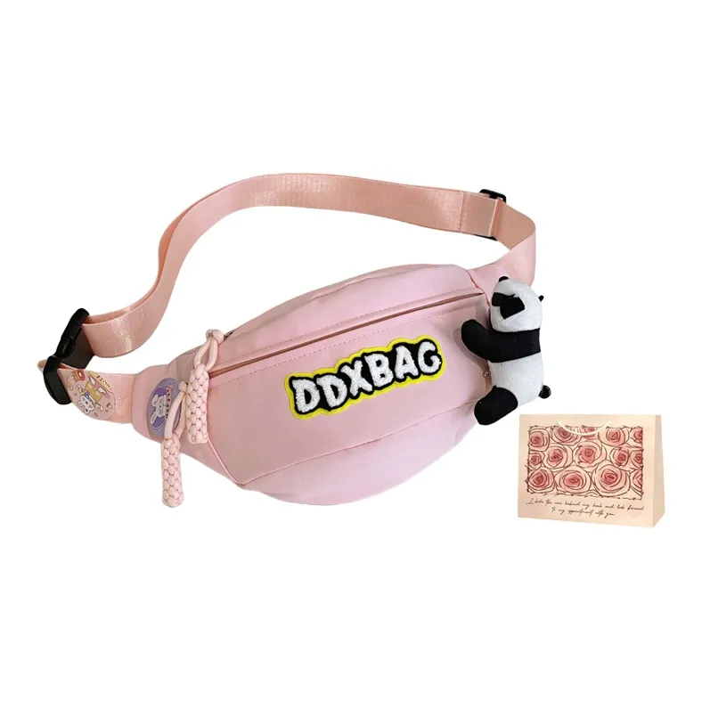 Rainbow Girl Nylon One Shoulder Crossbody Fanny Pack Regular Women's Multicolor-5