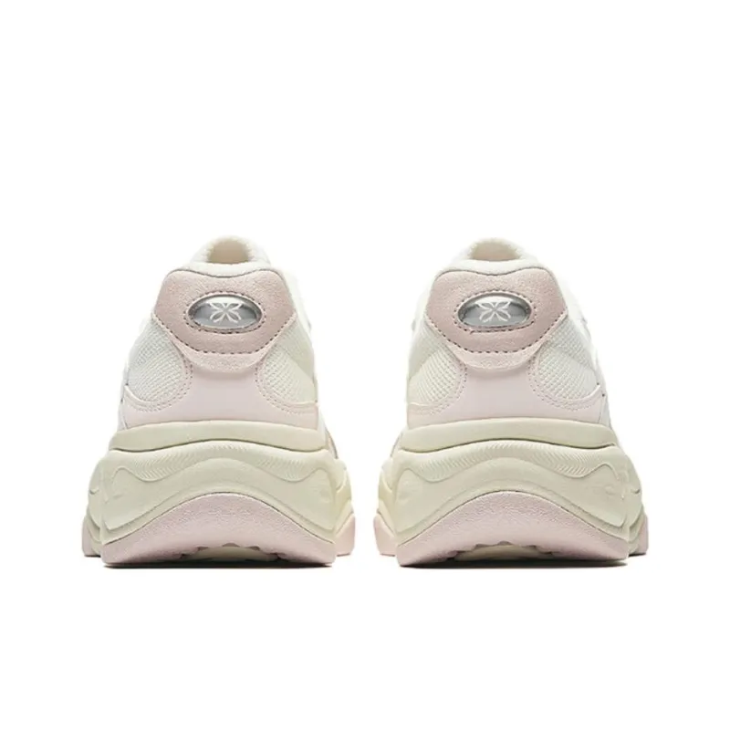 Anta Breathable And Wear resistant Low Top Skateboard Shoes Women's White Pink-3