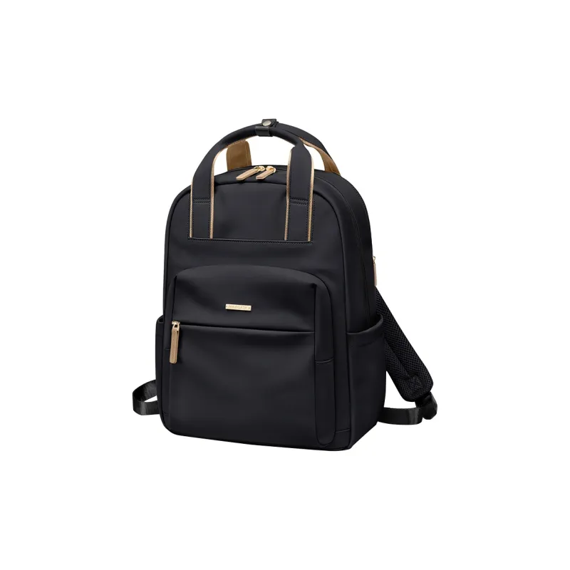 POLO Fabric Backpack Regular Women's Milk Tea Apricot/Classic Black-6