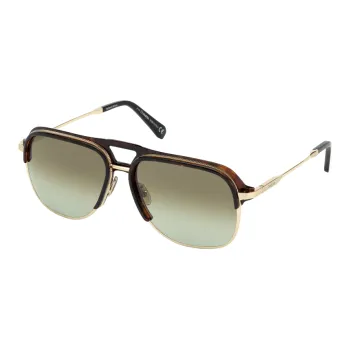 OMEGA Metal Aviator Sunglasses Men's Gold