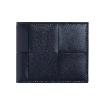 Bottega Veneta CASSETTE Calfskin Wallet Men's Space Blue