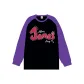Black Body with Purple Sleeves