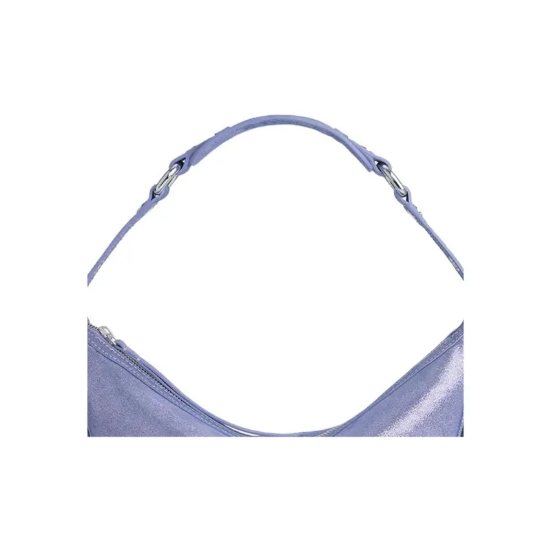 By Far Gib Lamé Leather Shoulder Bag-4