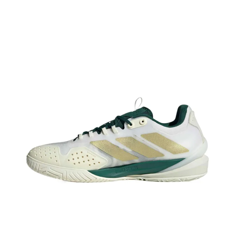 Adidas Adizero Cybersonic 2 Breathable Low Top Tennis Shoes Men's White Green-1