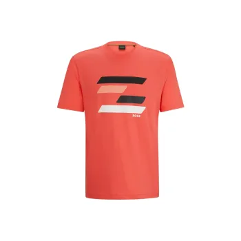 HUGO BOSS Textured print Cotton T shirt