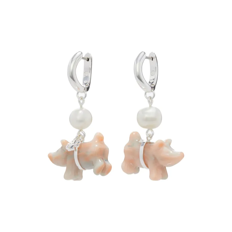 TORY BURCH Brass Earrings Women's Light Pink-0