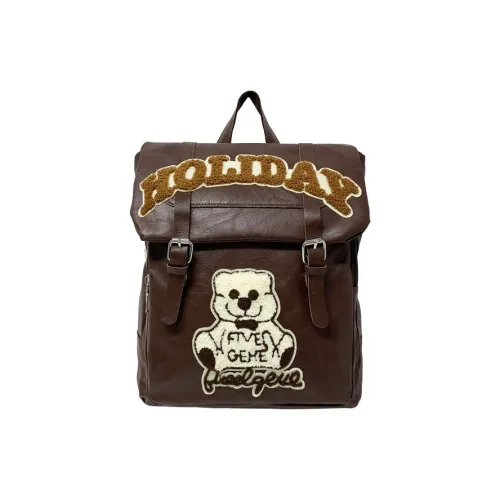 Yalu PU Backpacks Backpack Women's White Bear/Brown Bear