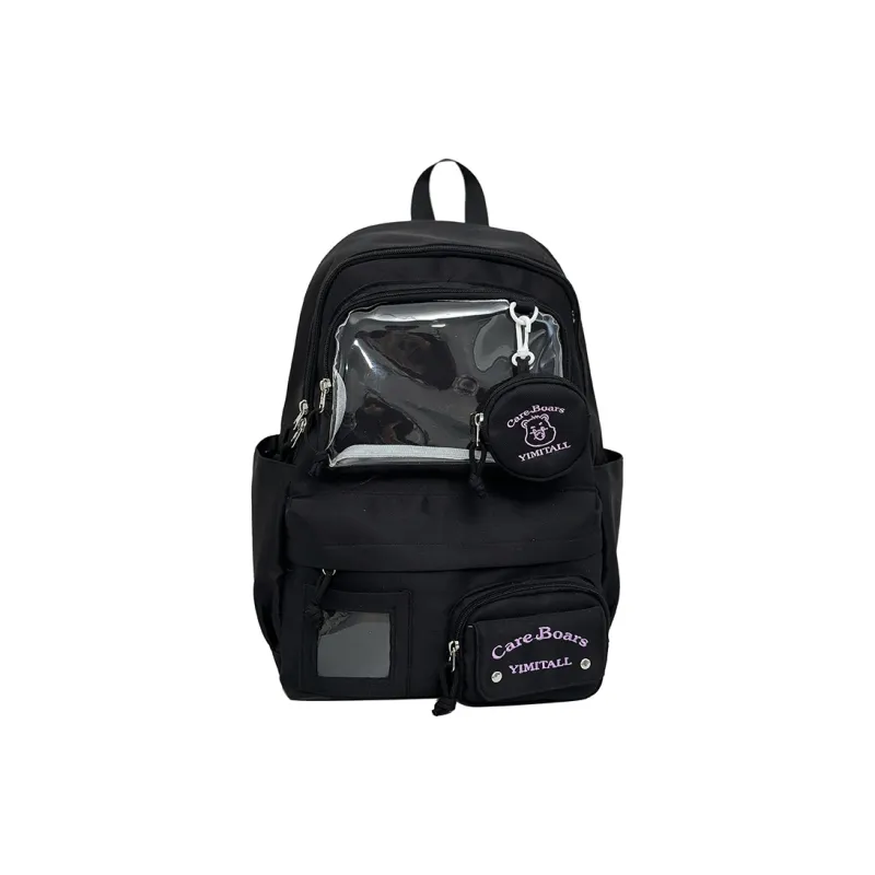 Deli Bear Nylon Backpack Women's White/Blue/Black/Yellow/Purple-10