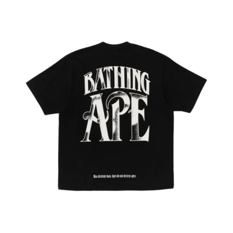 A BATHING APE Screen Print Logo Relaxed Fit Tee-1