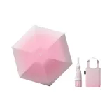 24-Rib Gradient White Peach Pink[Upgraded Reinforcement+High SPF]+Umbrella Bag