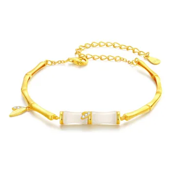 VANA Hetian Jade Bracelets Pale Greenish White Jade Women's