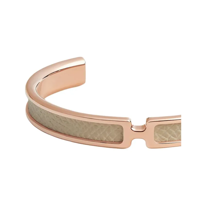 HERMES Calfskin Bangles Women's Light Gold-2