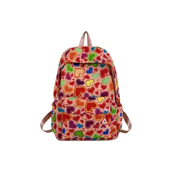 YUANTUZHE Nylon Backpack Women's Strawberry/Heart