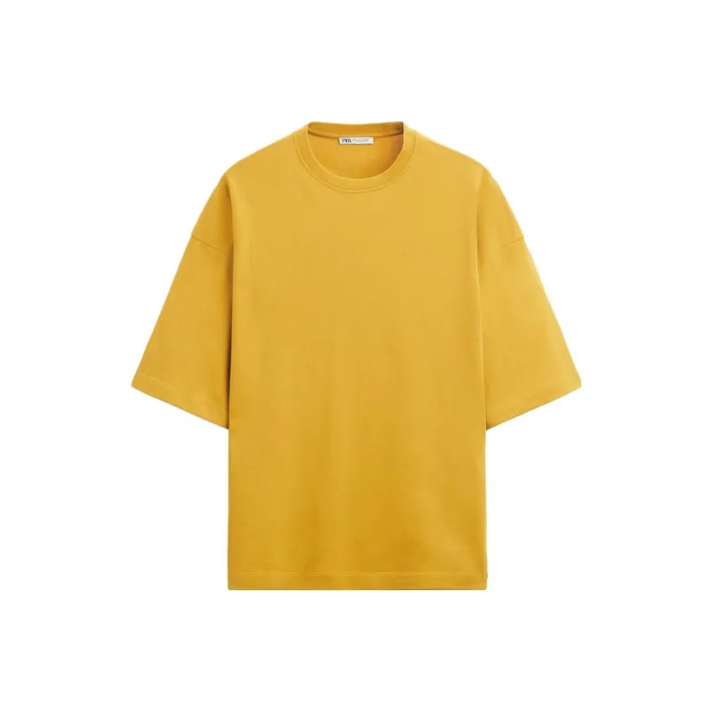 ZARA T-Shirts Men Mustard-0