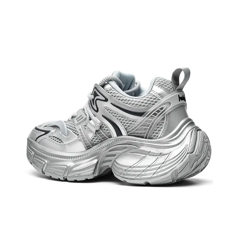ORD Low Top Chunky Sneakers Unisex Silver-1