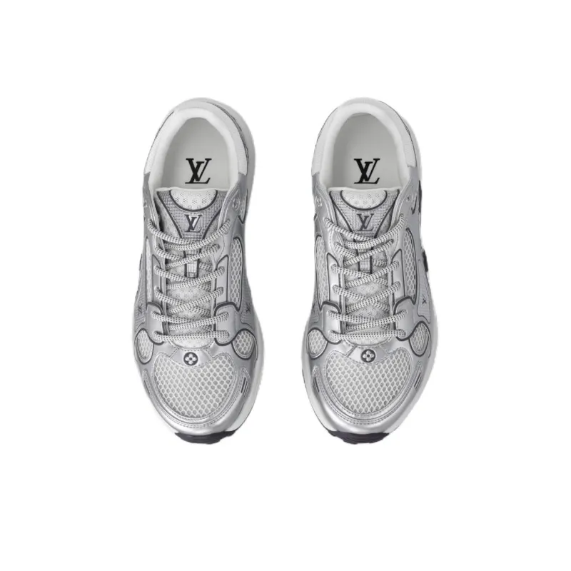 LOUIS VUITTON Olympia Low Top Casual Shoes Women's Silver-3