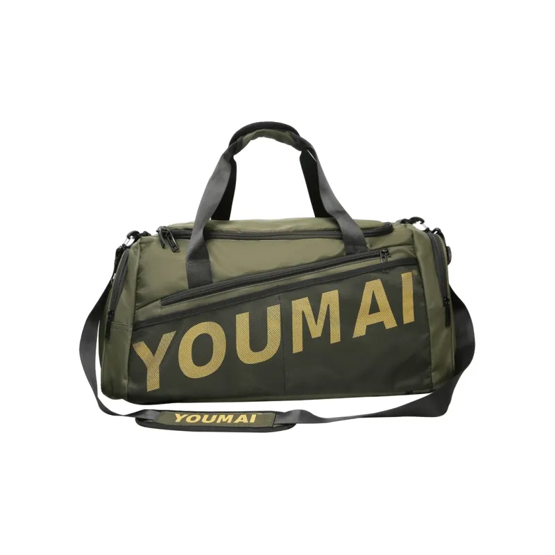 Deli Bear Nylon Gym Bag Large Size Unisex Black/Pink/Khaki/Purple/Army Green-14