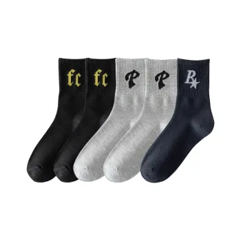 Cotton Gene Mid Calf Socks Men's 5 Pack