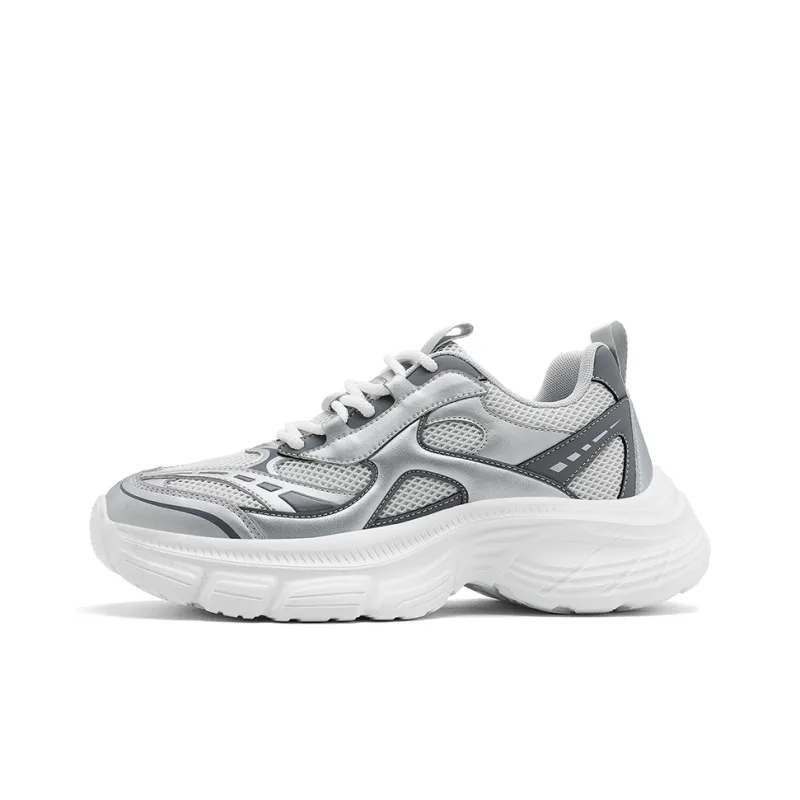 K bird Breathable Height Increasing Lightweight Low Top Chunky Sneakers Men's-0