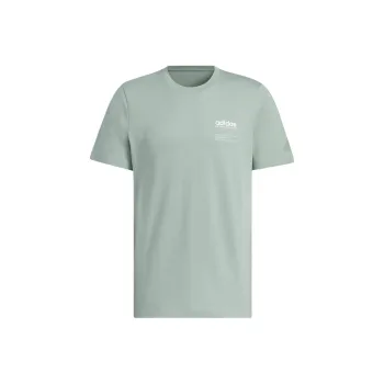 Adidas Small Linear Logo T Shirt Asia Sizing Green/White