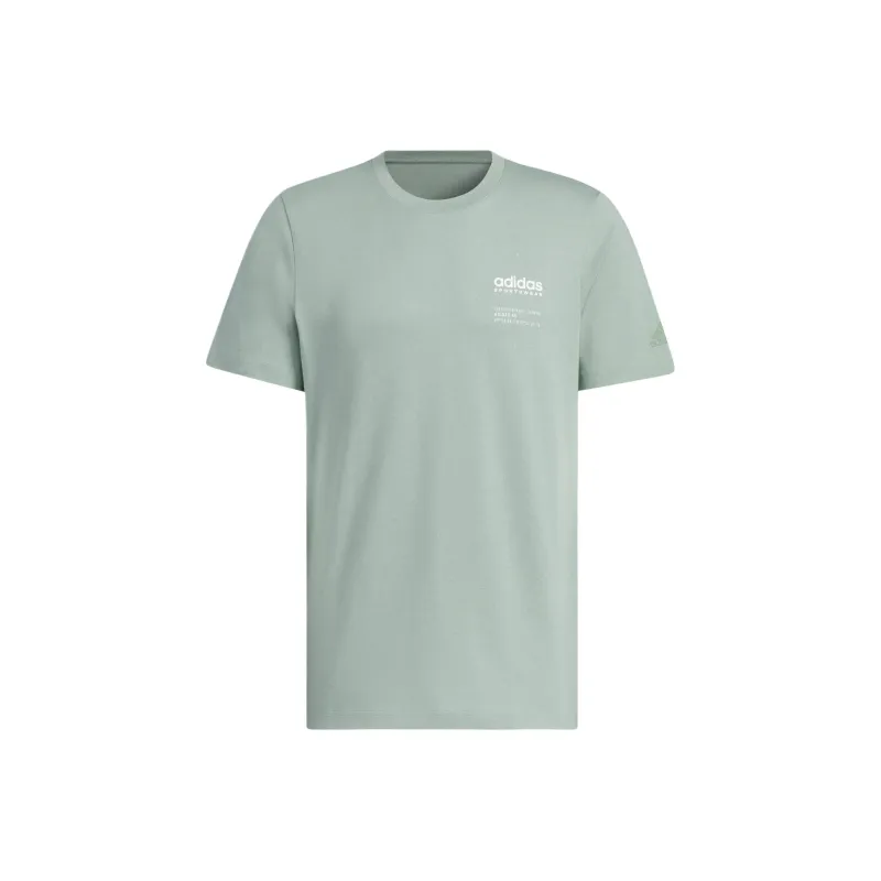 Adidas Small Linear Logo T Shirt Asia Sizing Green/White-0