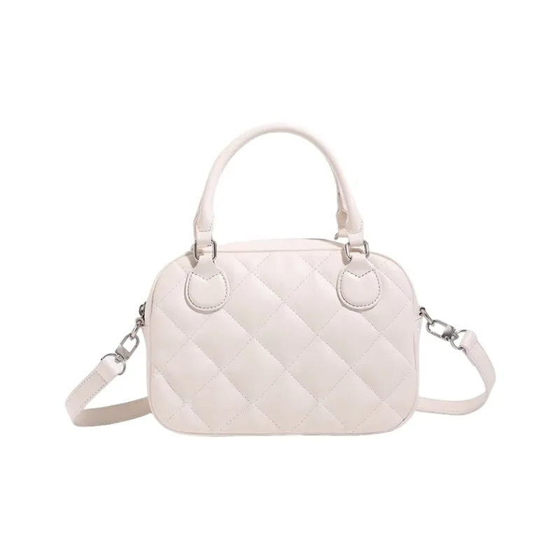 PESASRIE Microfiber Synthetic Leather Handbag Crossbody Bag Women's Black/White/Brown-1