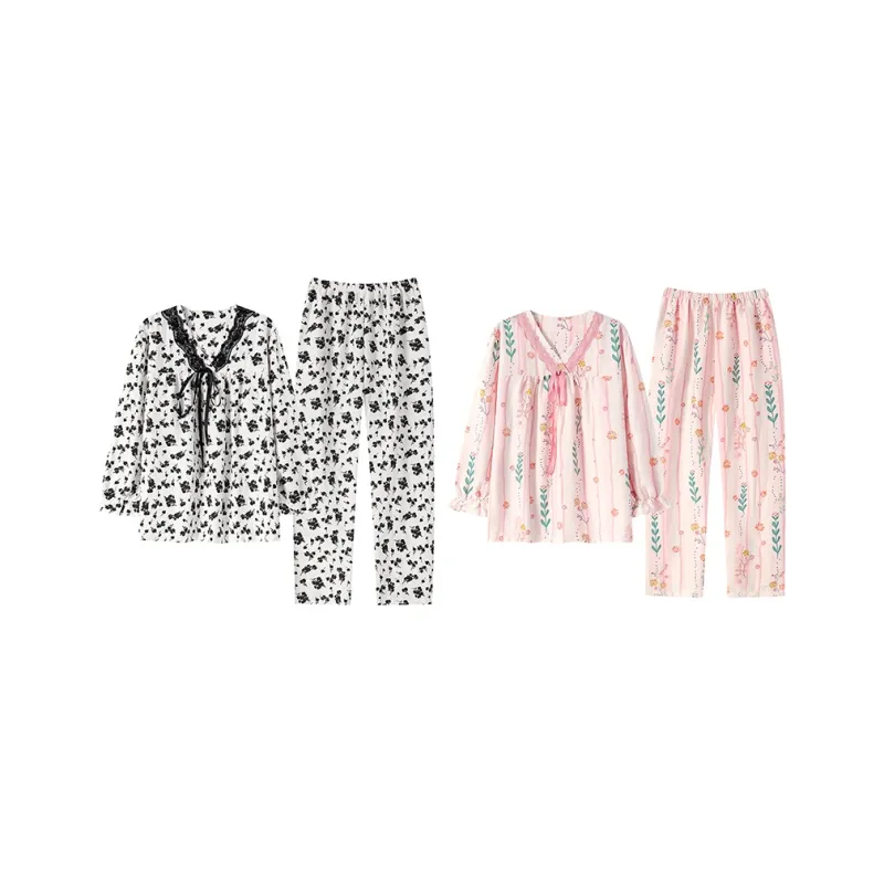Herbal Primer Pajama Set Women's Combo Set-41