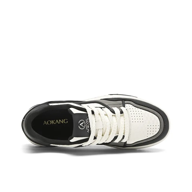 AOKANG Air Force One Series Anti Slip And Wear Resistant Lightweight Height Increasing Low Top Skateboard Shoes Men's-5