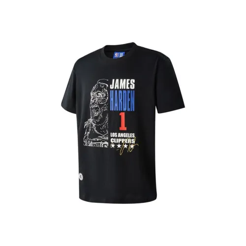 NBA Player Number Series T Shirts Unisex Black