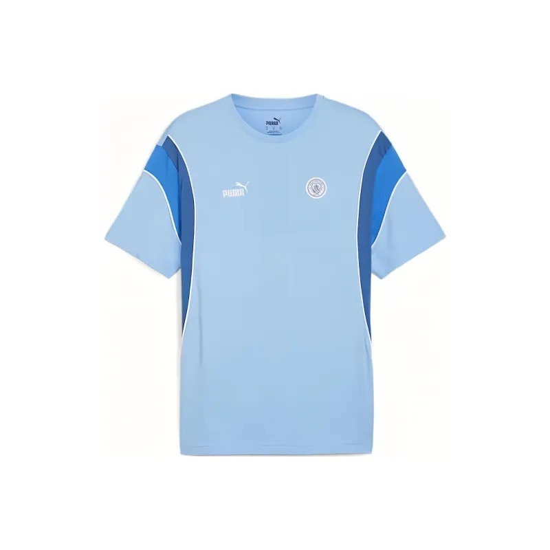 PUMA Manchester City FtblArchive T Shirt Men's Light Blue-0