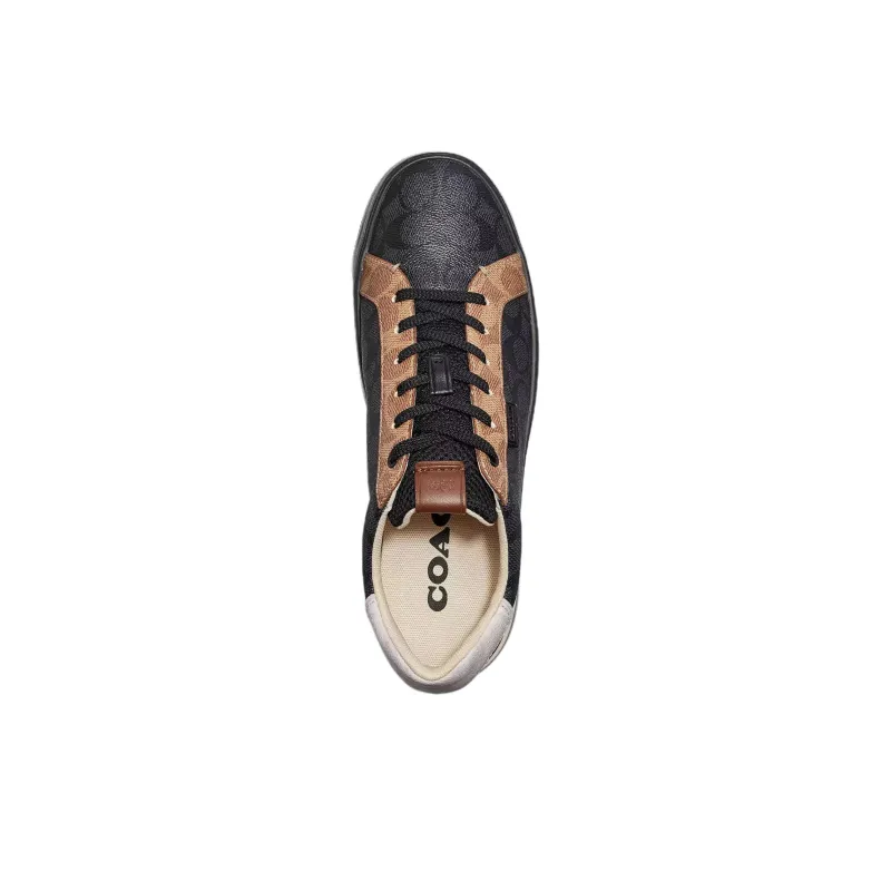 COACH Lowline Low Top Skateboard Shoes Men's Black-3