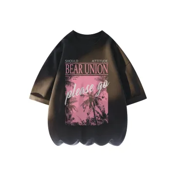 BEAR UNION Drop Shoulder Sleeve T Shirt Unisex