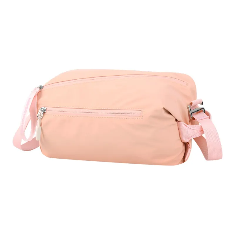 YOME Polyester Crossbody Bag Unisex Ecru/Ink Black/Lithospermum Pink-11