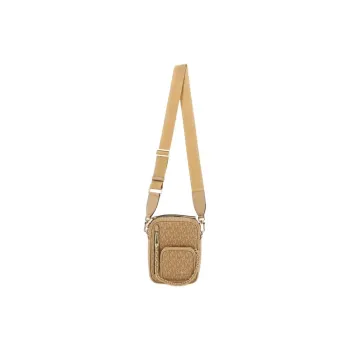 MICHAEL KORS Elliot Coated Canvas Shoulder Bag Crossbody Bag Small Size Women's Light Brown