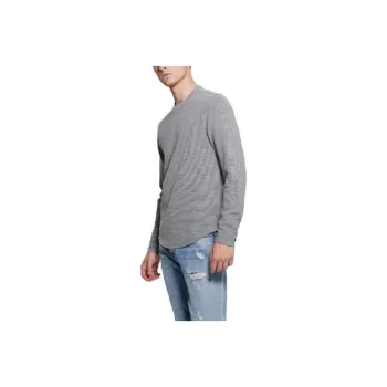 GUESS Colima Striped Tee T-Shirt Men's Dark Gray