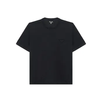 PRADA Logo patch Cotton T shirt