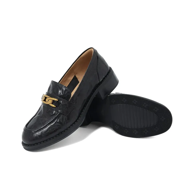 PT'SON Loafers Women's Truffle Black-5