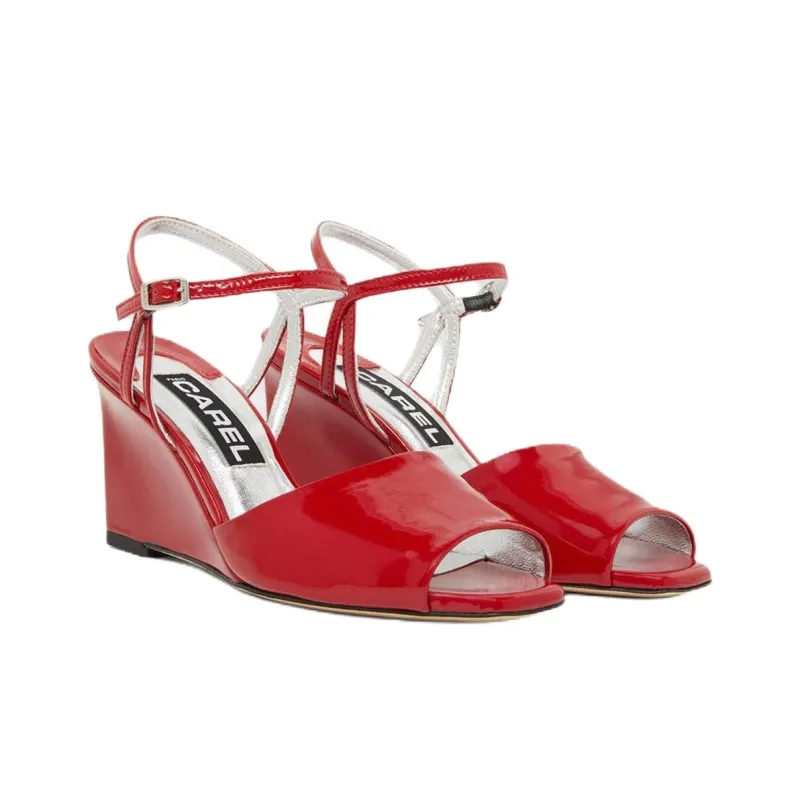 Carel Nadine Strap Sandals 7cm Women's Red-2