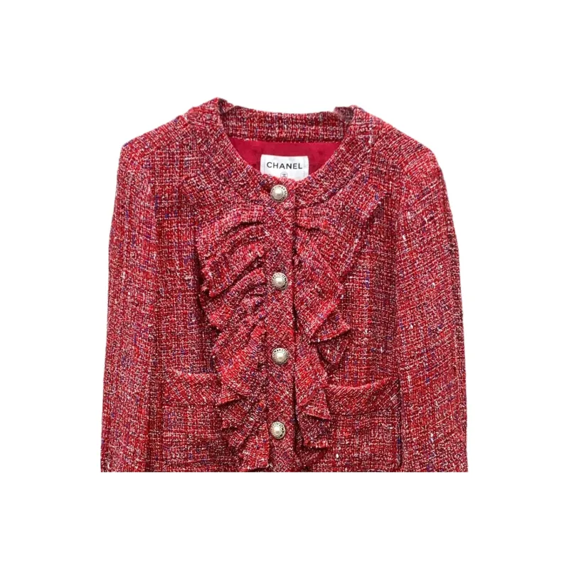 CHANEL Jackets & Coats Women's Red-2