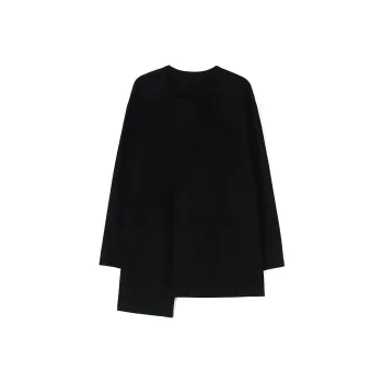 Yohji Yamamoto Drop Shoulder Sleeve T-Shirt Unisex Black