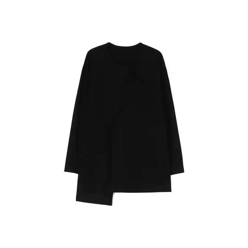 Yohji Yamamoto Drop Shoulder Sleeve T-Shirt Unisex Black-0