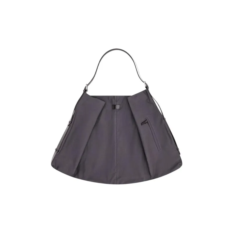 Lemaire Cotton Hobo Man Shoulder Bag Unisex Gray Black-0