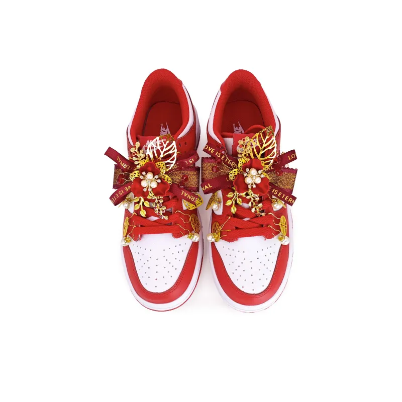 Nike Dunk Anti Slip Wear Resistant Low Top Skateboard Shoes Unisex Red-3