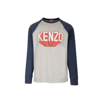 KENZO Logo Printed Long Sleeved T Shirt