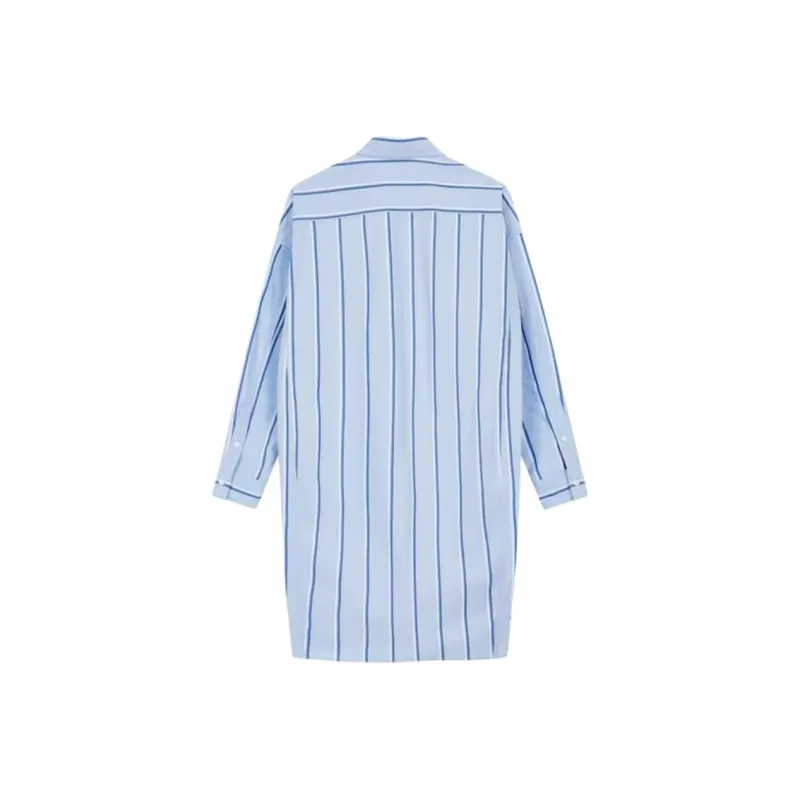 CALVIN KLEIN Long Sleeved Dresses Women's Blue-1
