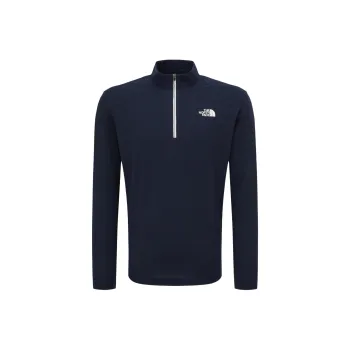 THE NORTH FACE All Day Tech L/S Zip Tee T Shirt Men's Marine Blue