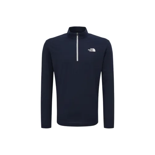 THE NORTH FACE All Day Tech L/S Zip Tee T Shirt Men's Marine Blue