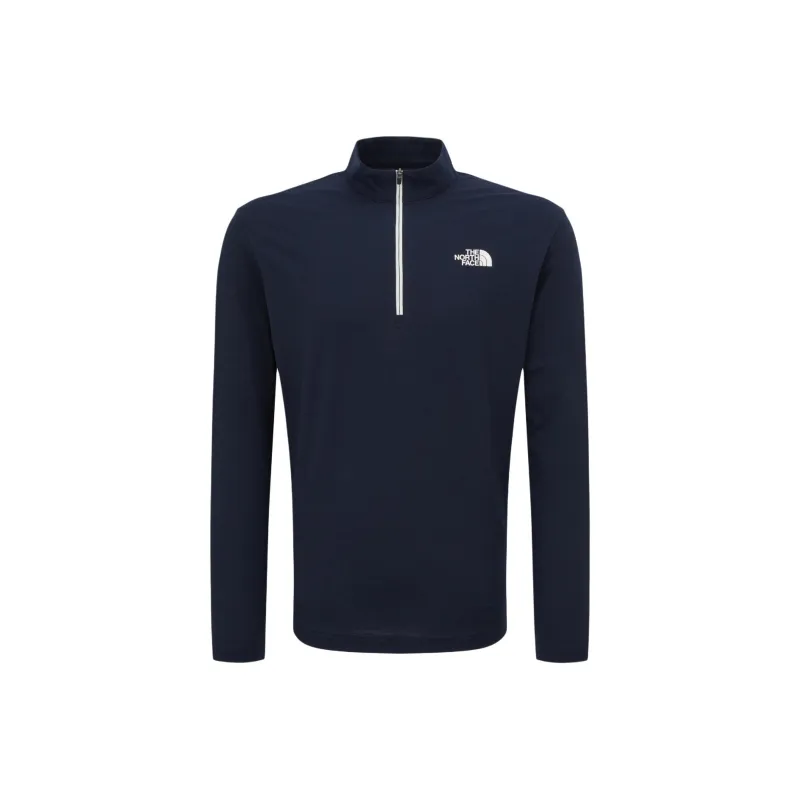 THE NORTH FACE All Day Tech L/S Zip Tee T Shirt Men's Marine Blue-0