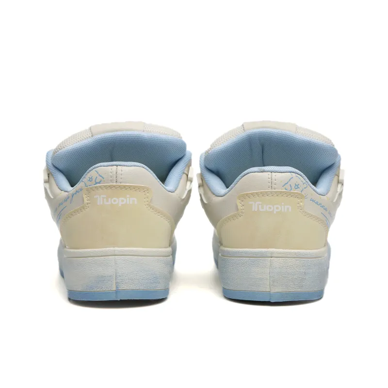 TUOPIN Low Top Skateboard Shoes Women's Pink Green-6